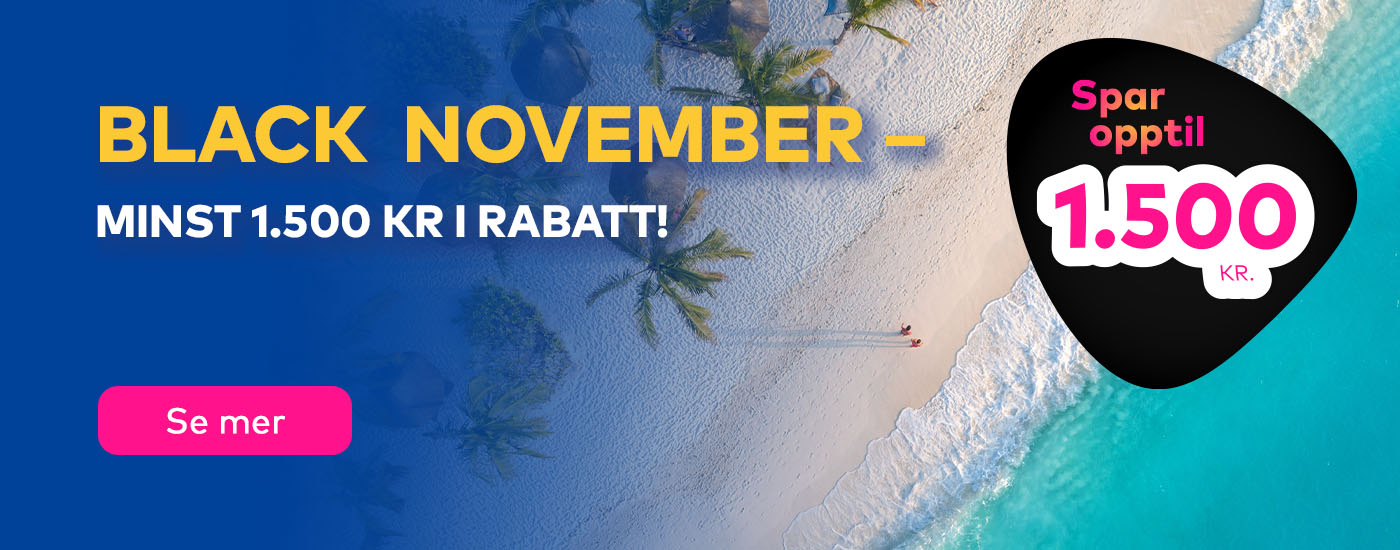 BLACK NOVEMBER – MINST 1.000 KR I RABATT!