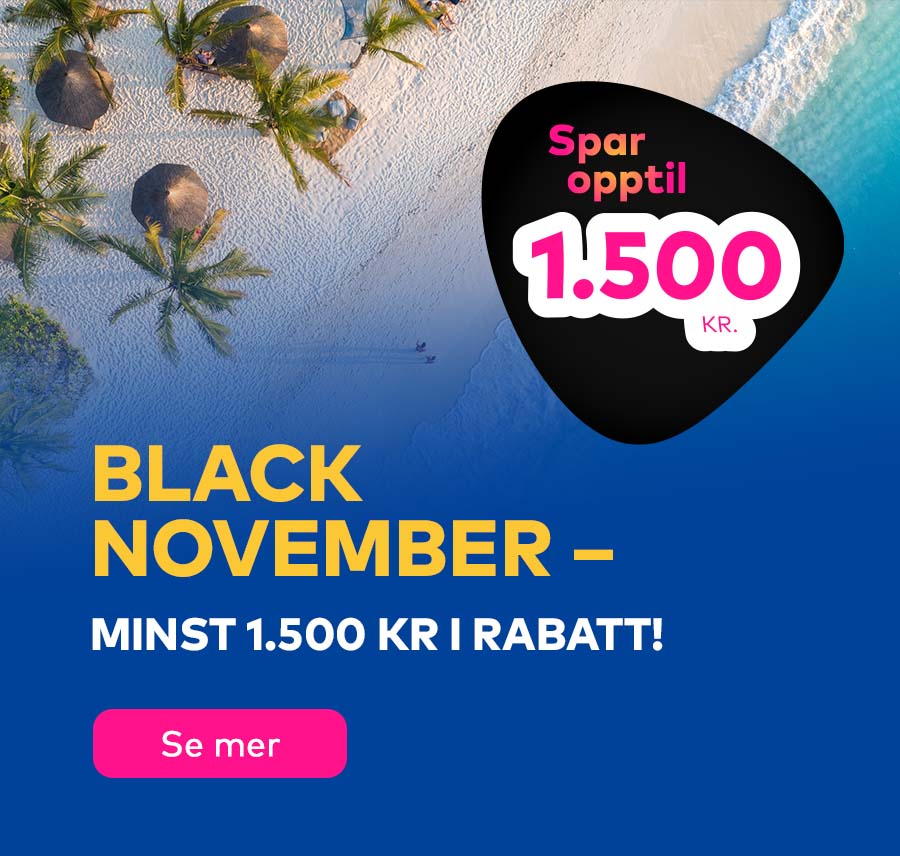 BLACK NOVEMBER – MINST 1.000 KR I RABATT!