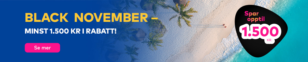 BLACK NOVEMBER – MINST 1.000 KR I RABATT!